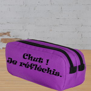 Trousse 2 compartiment chut je réfléchis