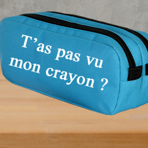 Trousse 2 compartiments "t'as pas vu mon crayon ?"