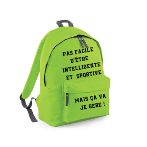 sac à dos intelligente et sportive, pomme