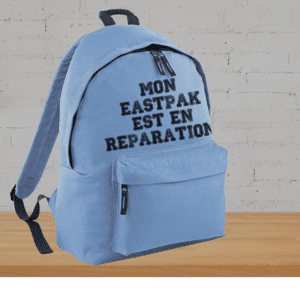 Sac à dos "Mon eastpak est en réparation". Pour être clair, et qu'on ne te questionne pas !