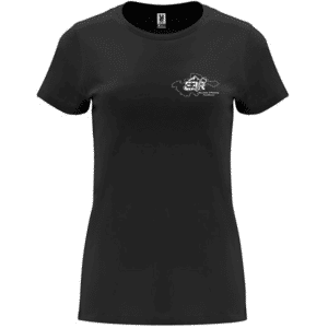 face t-shirt ESC3R noir femme impression blanche