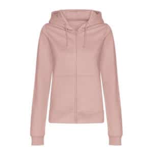 Sweat zippé CLUB femme Dusty Pink