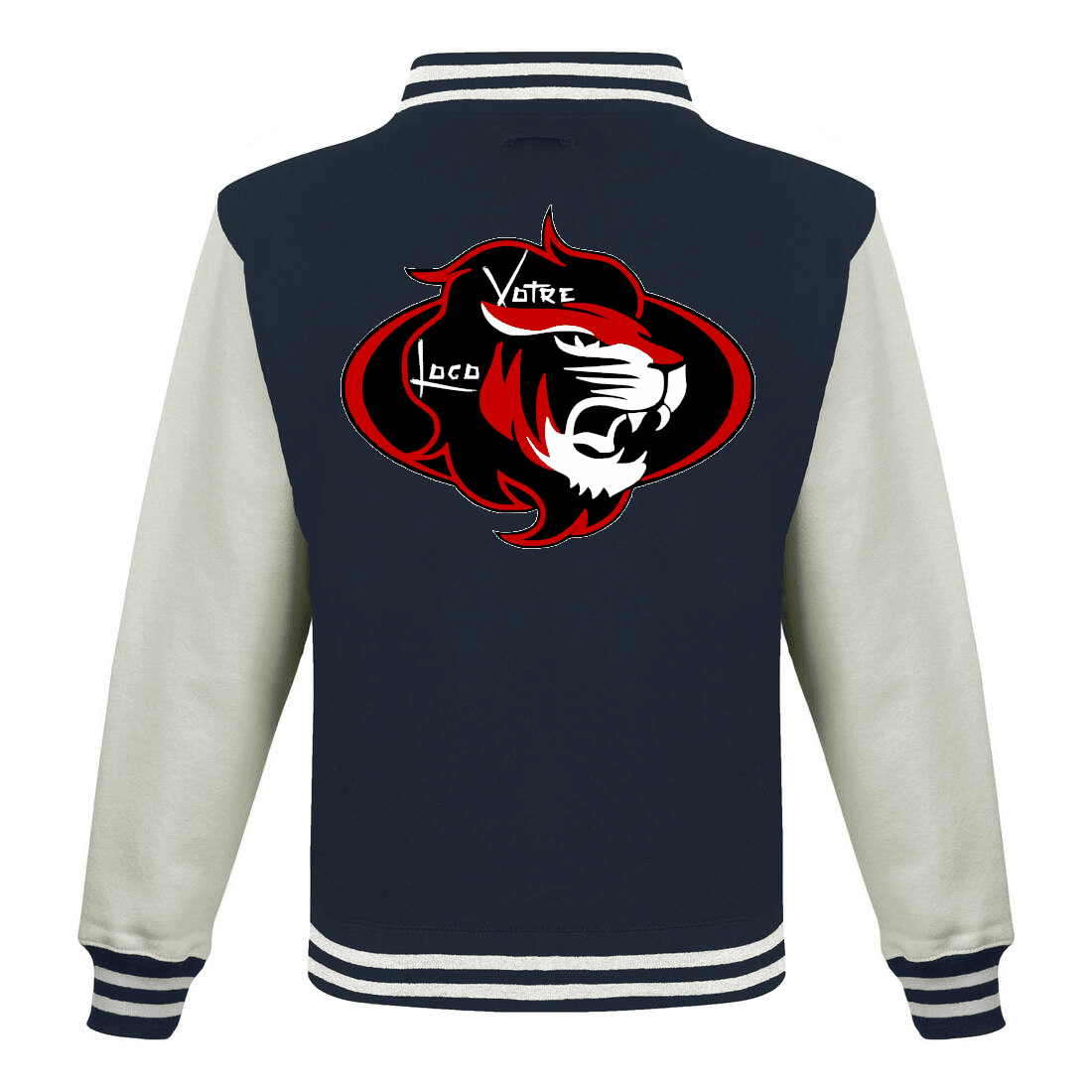 Veste collège CLUB Adulte dos Couleur White Navy