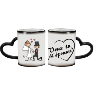 mug veux-tu-m-epouser mariés anse coeur carre