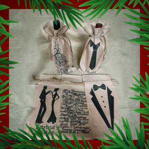 collection papier cadeau réutilisable bouteille