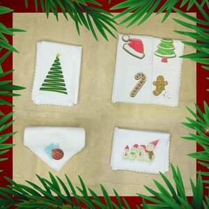 Collection serviette noel blanches