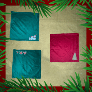 serviettes noel velours