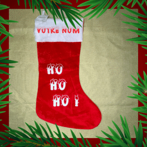 Chaussette noel rouge HO HO HO personalisée
