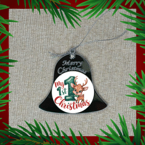 déco sapin cloche de noel argenté 16