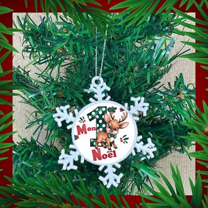 décoration sapin flocon blanc, visuel 16