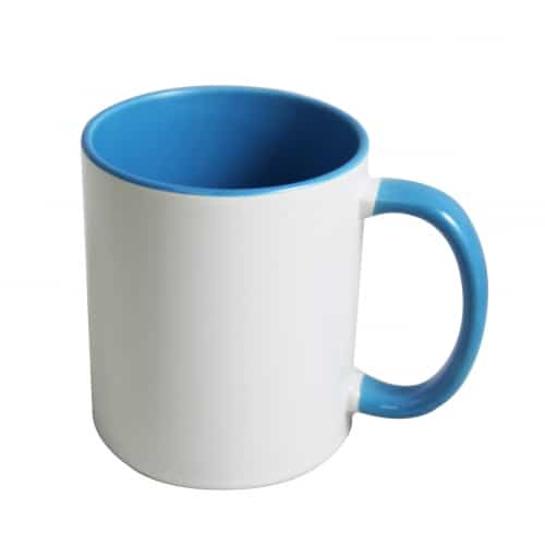 mug bicolore bleu