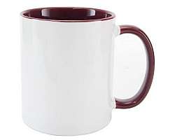 mug bicolore bordeau
