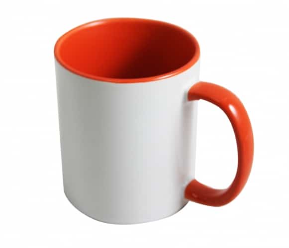 mug bicolore orange