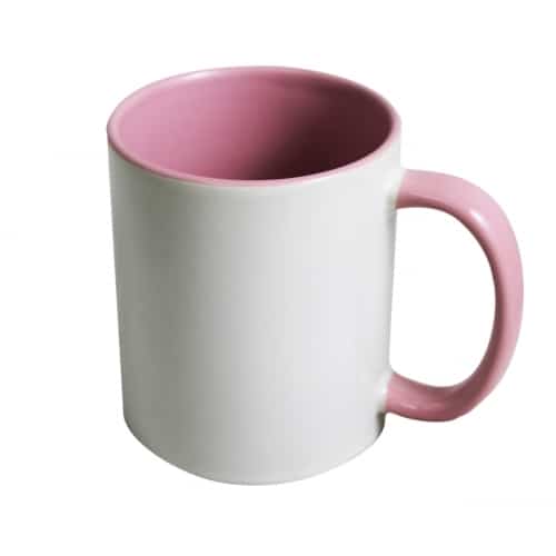 mug bicolore rose
