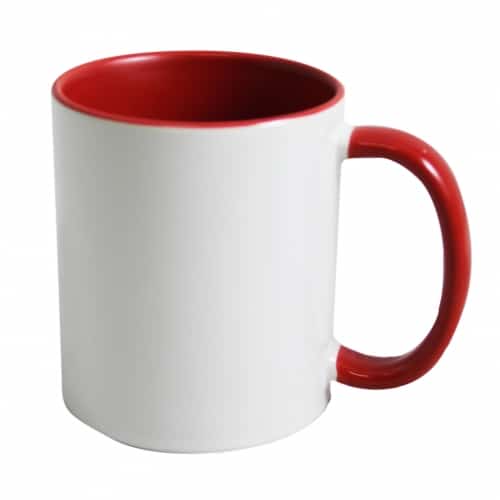 mug bicolore rouge