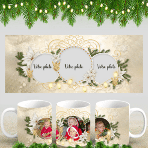 Mug Noël Doré 3 photos