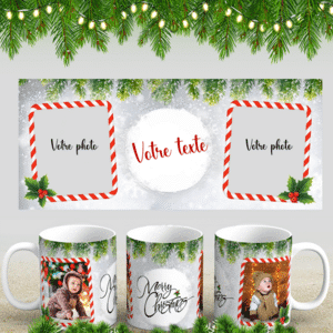 Mug sapin 2 photos 1 texte