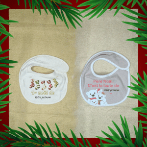 collection bavoirs personnalisable noel