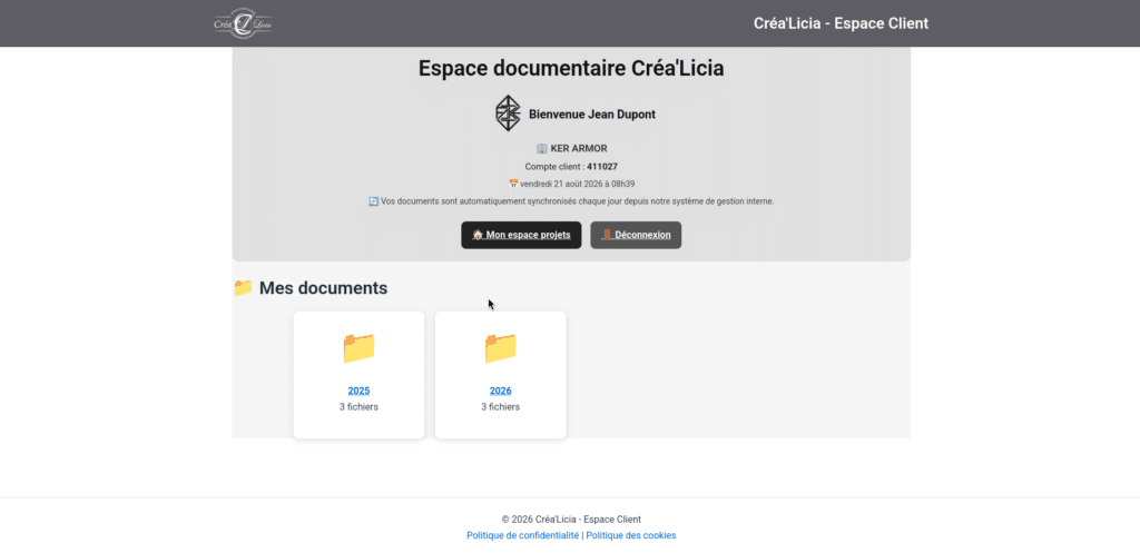 Accueil GED espace Créa'Licia