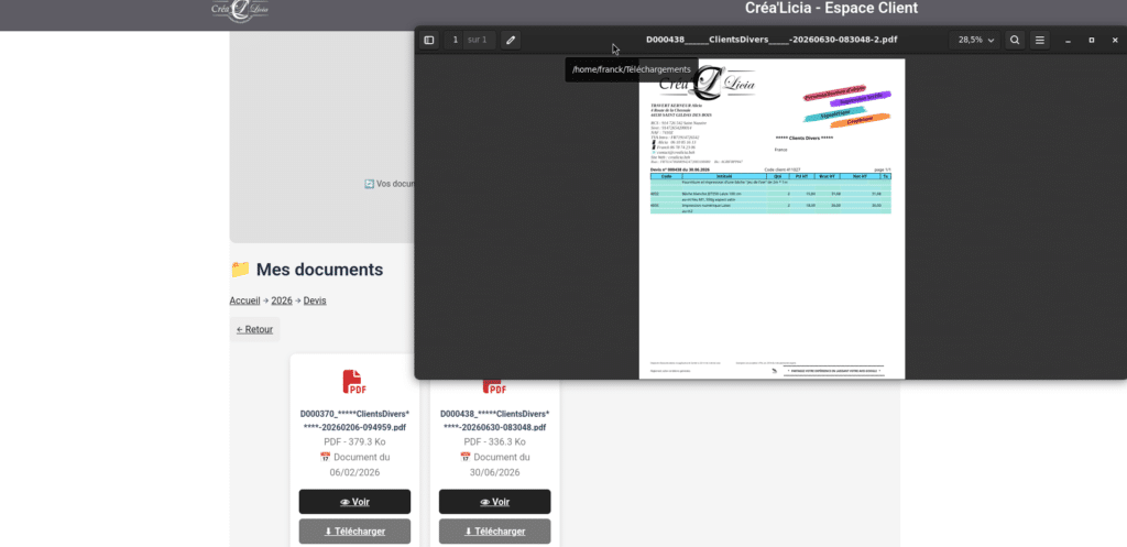 Ouvrir ou télécharger un document